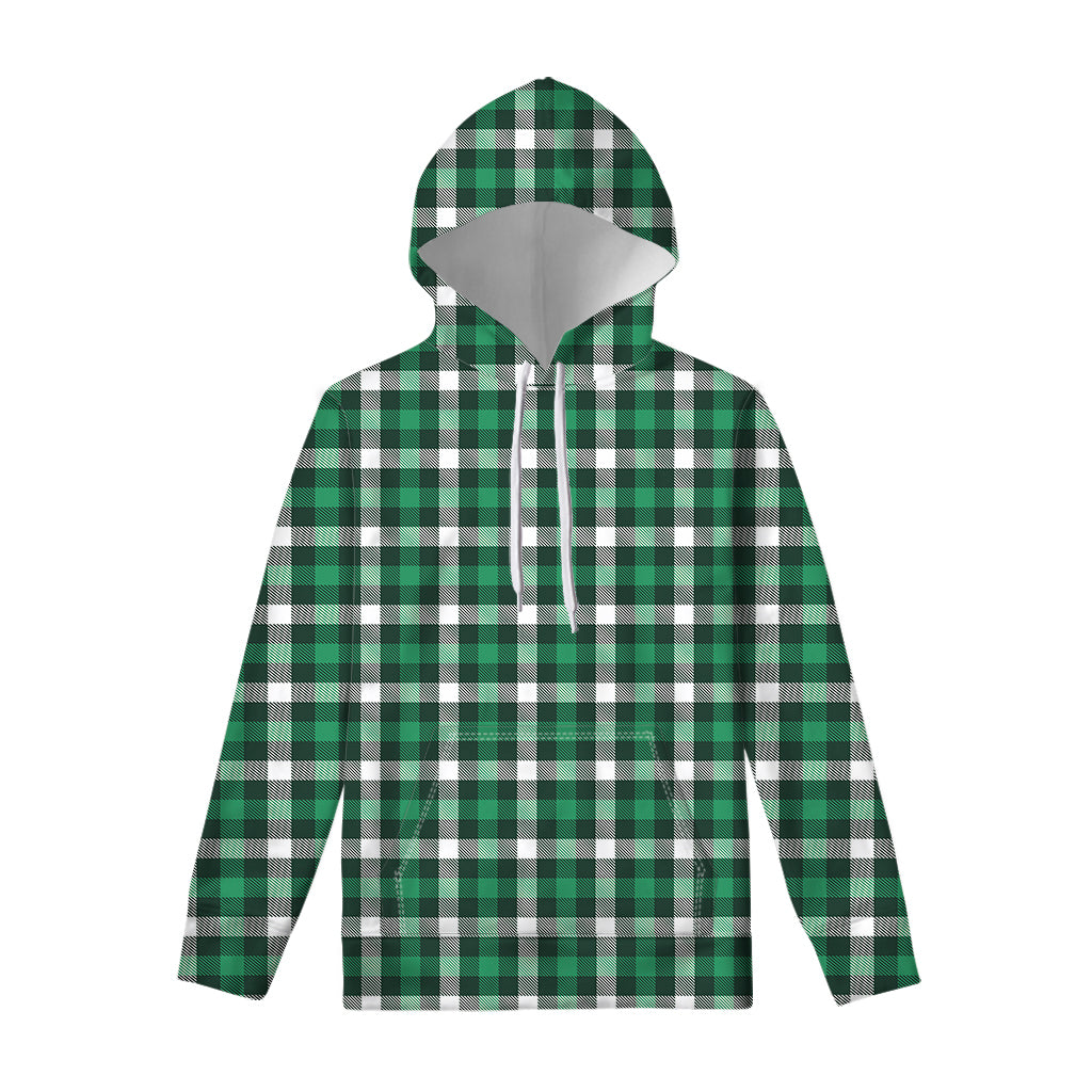 Saint Patrick's Day Stewart Plaid Print Pullover Hoodie