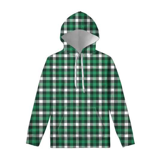Saint Patrick's Day Stewart Plaid Print Pullover Hoodie