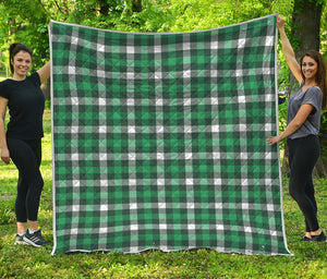 Saint Patrick's Day Stewart Plaid Print Quilt