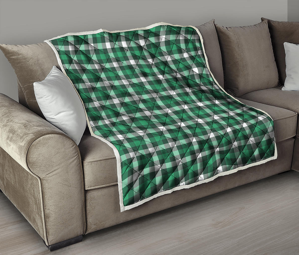 Saint Patrick's Day Stewart Plaid Print Quilt