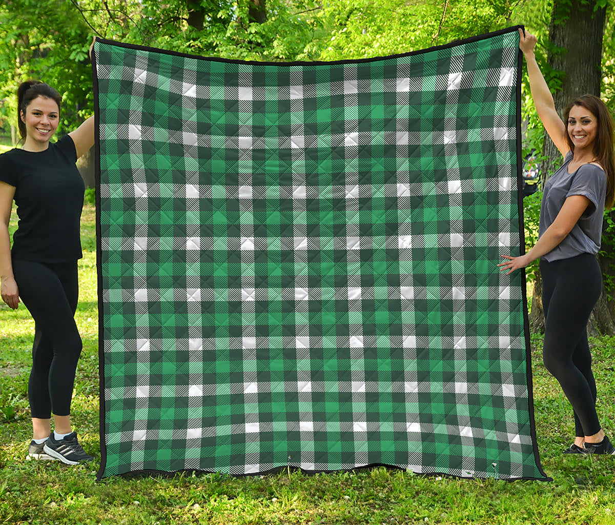 Saint Patrick's Day Stewart Plaid Print Quilt