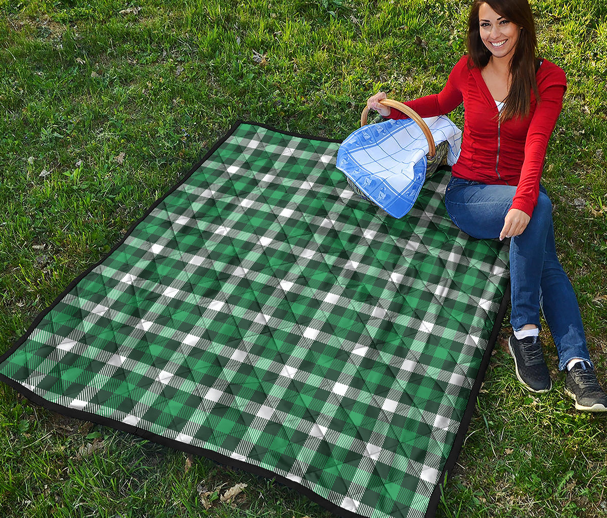 Saint Patrick's Day Stewart Plaid Print Quilt