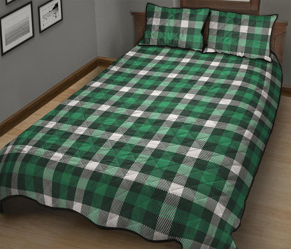 Saint Patrick's Day Stewart Plaid Print Quilt Bed Set