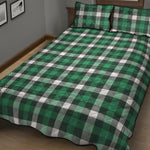 Saint Patrick's Day Stewart Plaid Print Quilt Bed Set