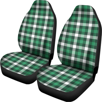 Saint Patrick's Day Stewart Plaid Print Universal Fit Car Seat Covers