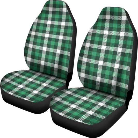 Saint Patrick's Day Stewart Plaid Print Universal Fit Car Seat Covers