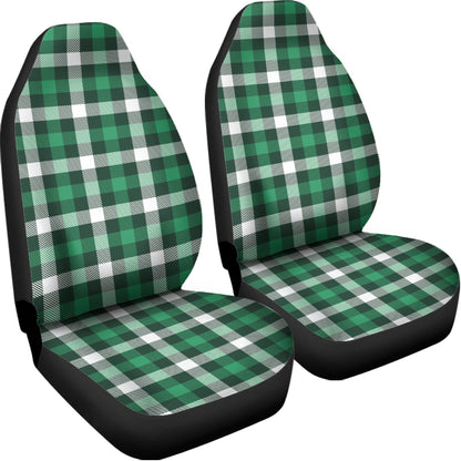 Saint Patrick's Day Stewart Plaid Print Universal Fit Car Seat Covers