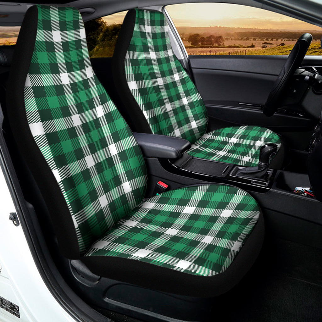 Saint Patrick's Day Stewart Plaid Print Universal Fit Car Seat Covers