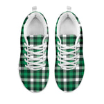 Saint Patrick's Day Stewart Plaid Print White Sneakers