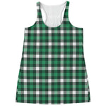 Saint Patrick's Day Stewart Plaid Print Women's Racerback Tank Top