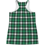 Saint Patrick's Day Stewart Plaid Print Women's Racerback Tank Top