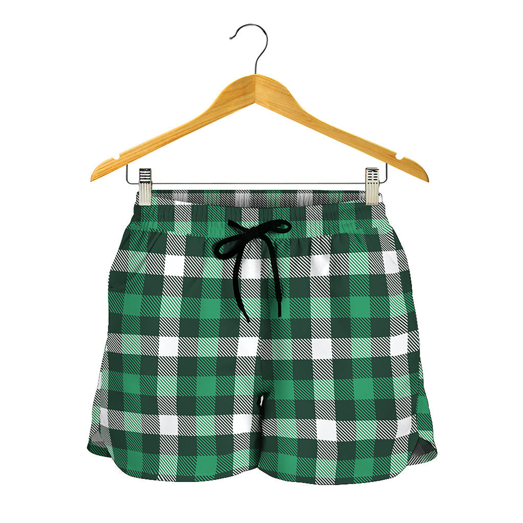 Saint Patrick's Day Stewart Plaid Print Women's Shorts