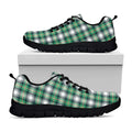Saint Patrick's Day Tartan Pattern Print Black Running Shoes