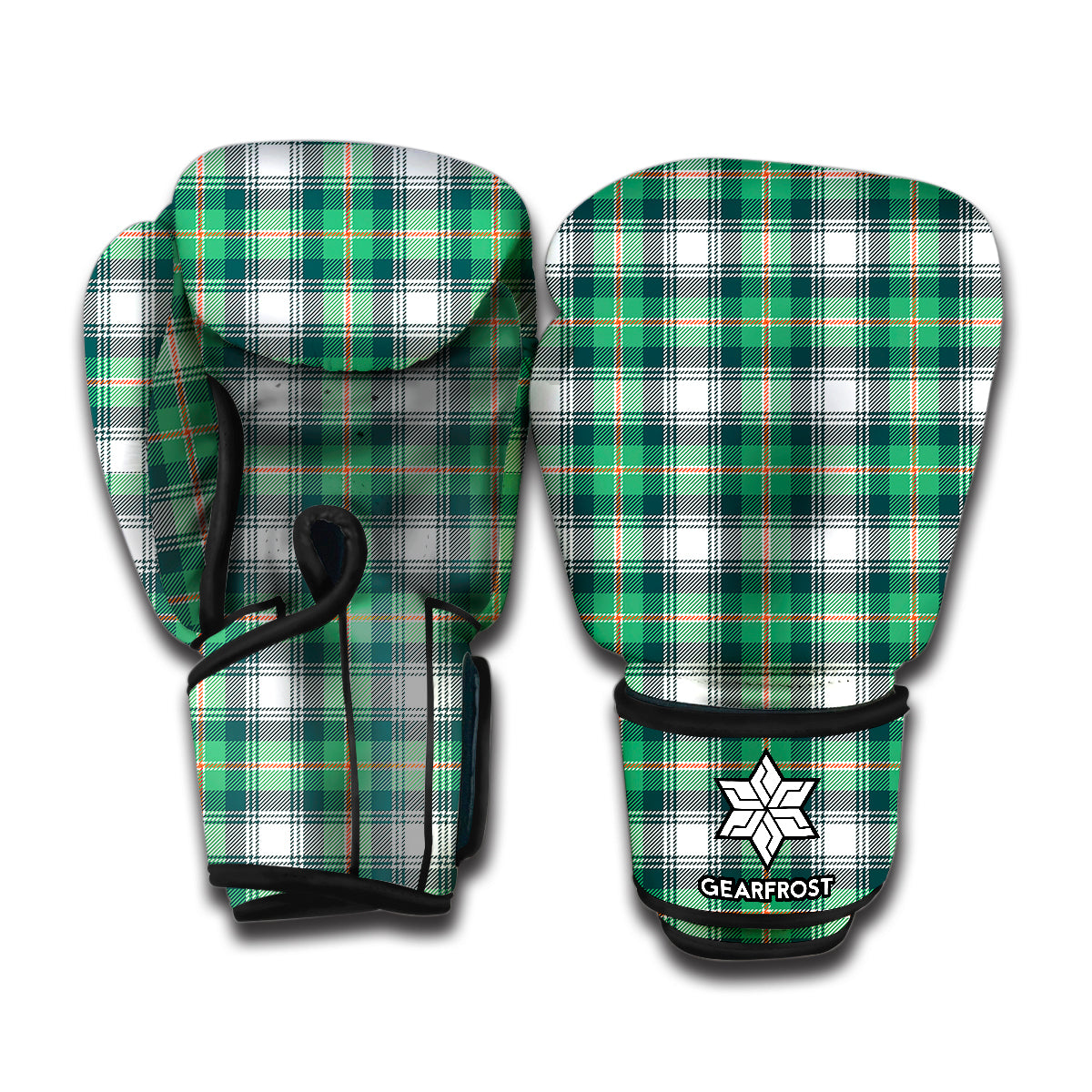 Saint Patrick's Day Tartan Pattern Print Boxing Gloves