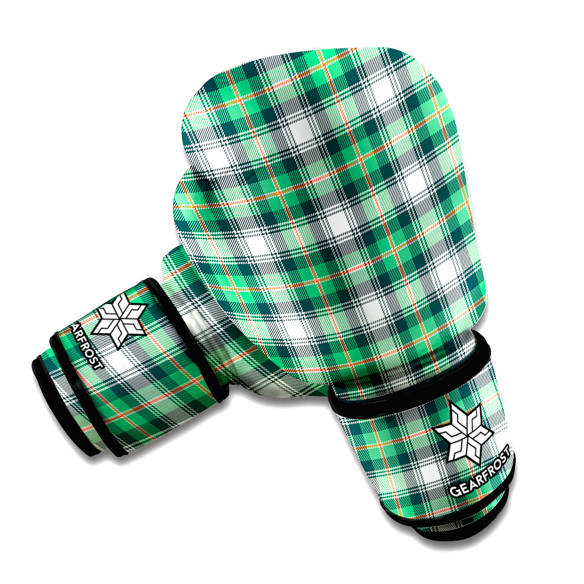 Saint Patrick's Day Tartan Pattern Print Boxing Gloves