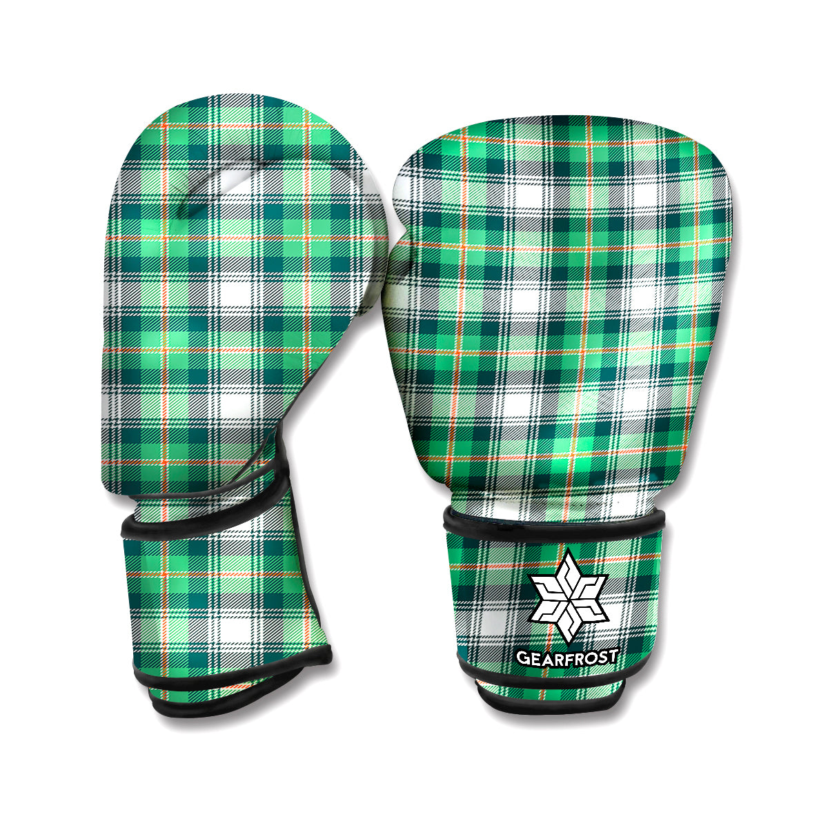 Saint Patrick's Day Tartan Pattern Print Boxing Gloves