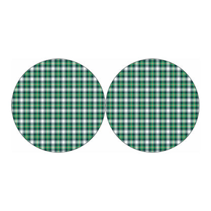 Saint Patrick's Day Tartan Pattern Print Car Coasters