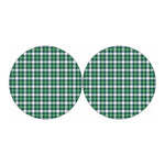 Saint Patrick's Day Tartan Pattern Print Car Coasters