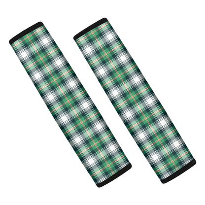 Saint Patrick's Day Tartan Pattern Print Car Seat Belt Covers