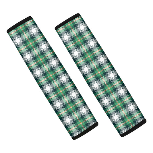 Saint Patrick's Day Tartan Pattern Print Car Seat Belt Covers