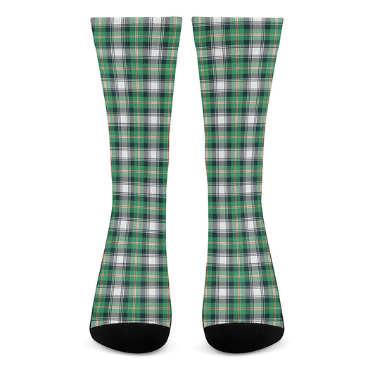Saint Patrick's Day Tartan Pattern Print Crew Socks