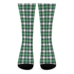 Saint Patrick's Day Tartan Pattern Print Crew Socks