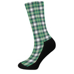 Saint Patrick's Day Tartan Pattern Print Crew Socks