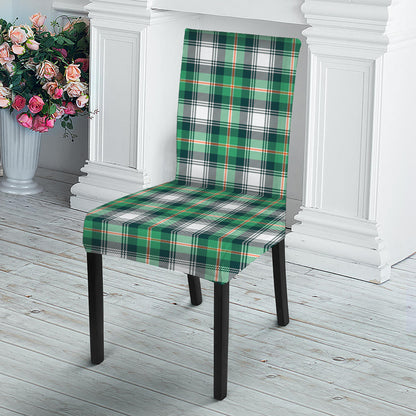 Saint Patrick's Day Tartan Pattern Print Dining Chair Slipcover