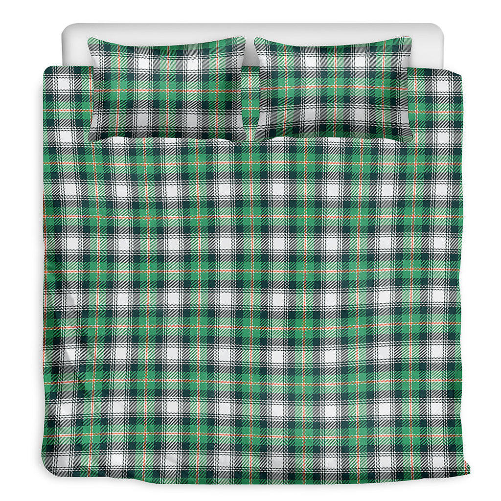 Saint Patrick's Day Tartan Pattern Print Duvet Cover Bedding Set