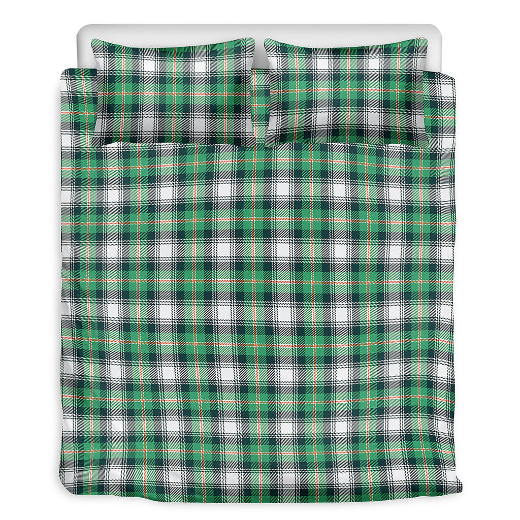 Saint Patrick's Day Tartan Pattern Print Duvet Cover Bedding Set