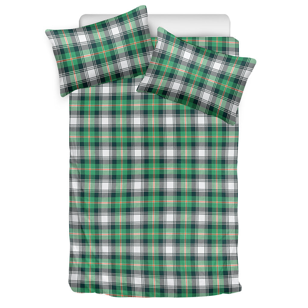 Saint Patrick's Day Tartan Pattern Print Duvet Cover Bedding Set