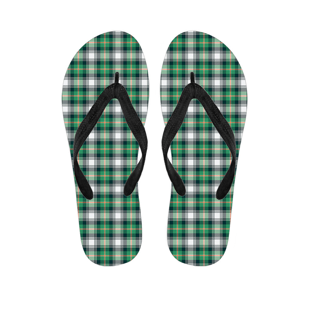 Saint Patrick's Day Tartan Pattern Print Flip Flops