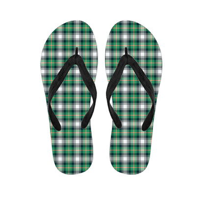 Saint Patrick's Day Tartan Pattern Print Flip Flops