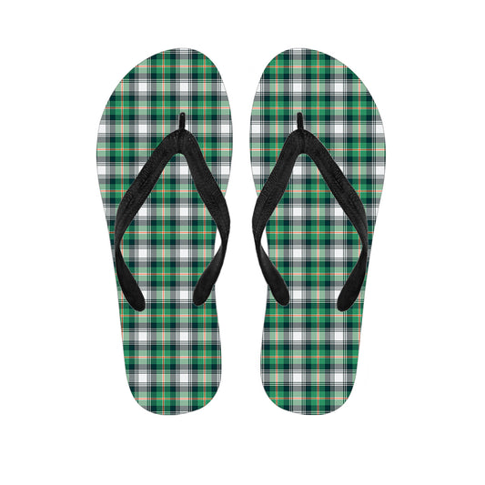 Saint Patrick's Day Tartan Pattern Print Flip Flops