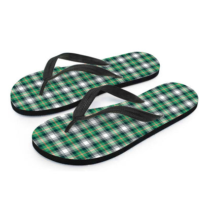 Saint Patrick's Day Tartan Pattern Print Flip Flops