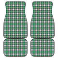 Saint Patrick's Day Tartan Pattern Print Front and Back Car Floor Mats