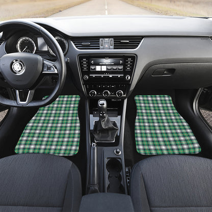 Saint Patrick's Day Tartan Pattern Print Front and Back Car Floor Mats