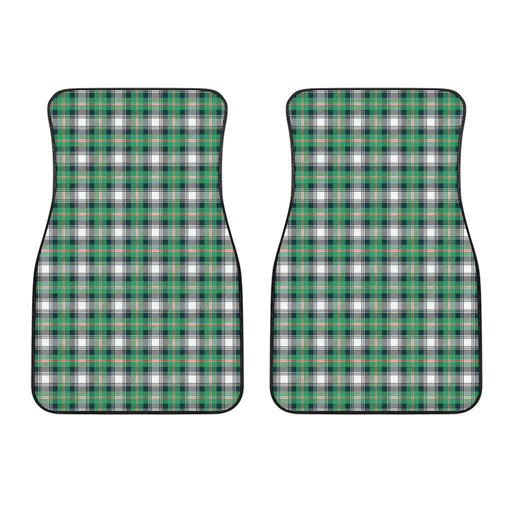 Saint Patrick's Day Tartan Pattern Print Front Car Floor Mats