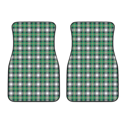Saint Patrick's Day Tartan Pattern Print Front Car Floor Mats