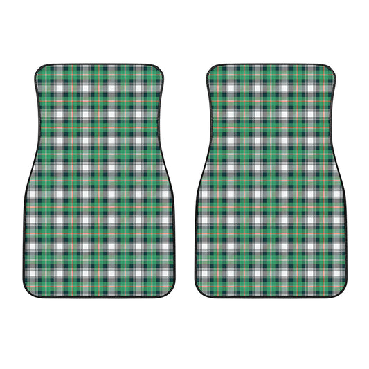 Saint Patrick's Day Tartan Pattern Print Front Car Floor Mats