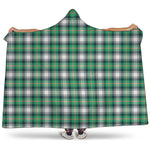 Saint Patrick's Day Tartan Pattern Print Hooded Blanket