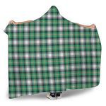Saint Patrick's Day Tartan Pattern Print Hooded Blanket