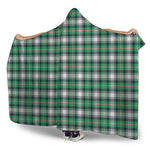 Saint Patrick's Day Tartan Pattern Print Hooded Blanket