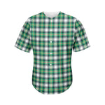 Saint Patrick's Day Tartan Pattern Print Men's Baseball Jersey