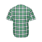 Saint Patrick's Day Tartan Pattern Print Men's Baseball Jersey