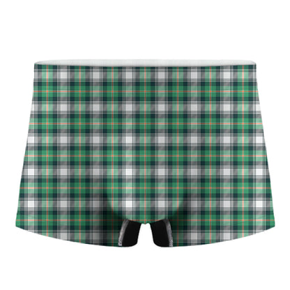 Saint Patrick's Day Tartan Pattern Print Men's Boxer Briefs