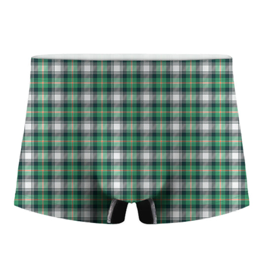 Saint Patrick's Day Tartan Pattern Print Men's Boxer Briefs