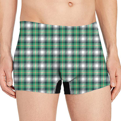 Saint Patrick's Day Tartan Pattern Print Men's Boxer Briefs