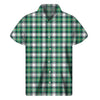 Saint Patrick's Day Tartan Pattern Print Men's Short Sleeve Shirt