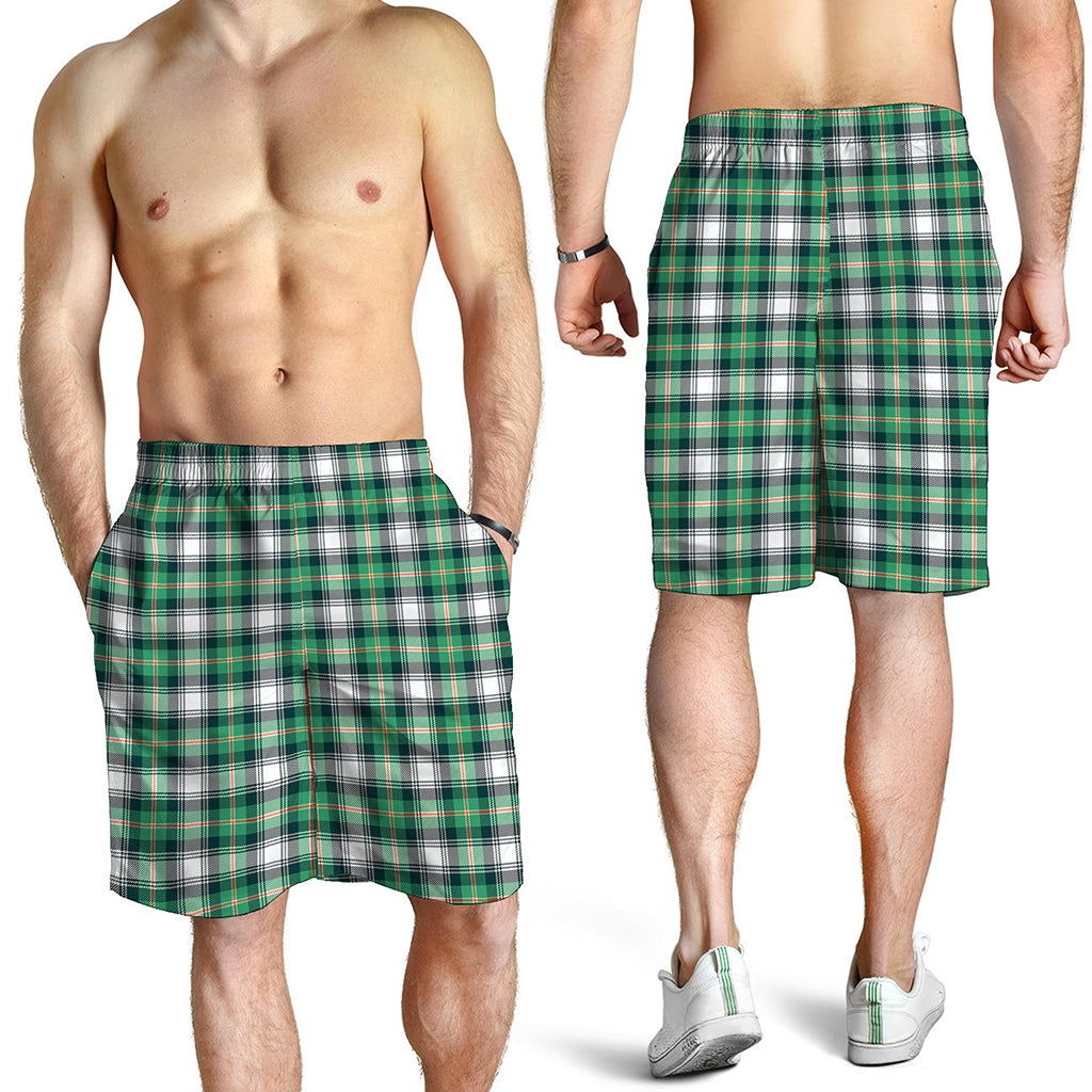 Saint Patrick's Day Tartan Pattern Print Men's Shorts